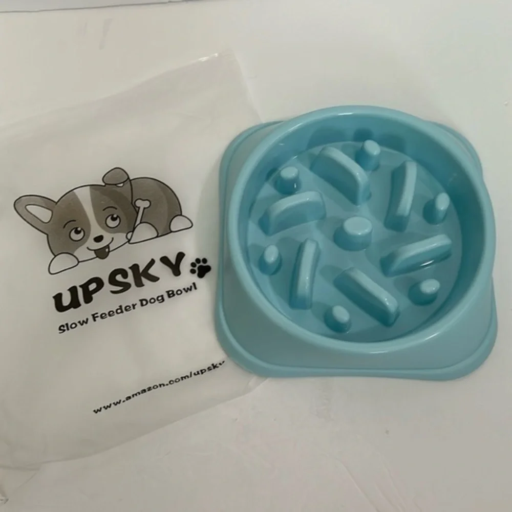 Upsky Slow Feeding Bowl Blue for Medium to Small Dog Breed Brand New in bag
